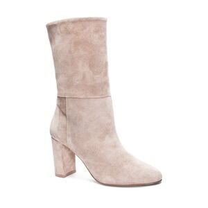 Chinese Laundry Suede Mid Calf Keep up Boots in Taupe Size 9..5M Brazil NWT